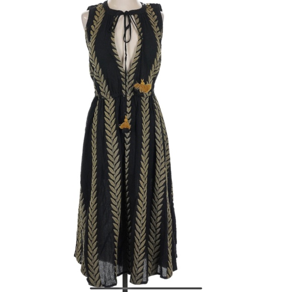 August keyhole midi dress Black XS/S - Picture 2 of 4